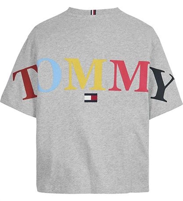 Tommy Hilfiger Boys Tee Bold Logo 08218 Light Grey Heather